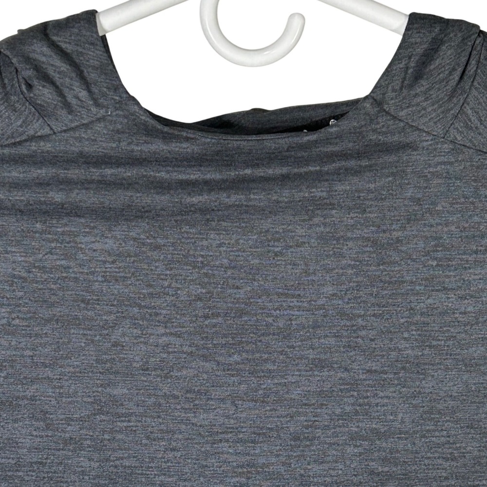 Gaiam Mens Long Sleeve‎ Hooded Performance Shirt XL Heather Gray Athletic